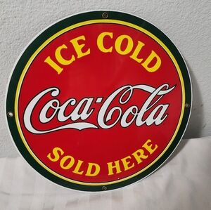 Coca Cola Red and Yellow Round Wall Art